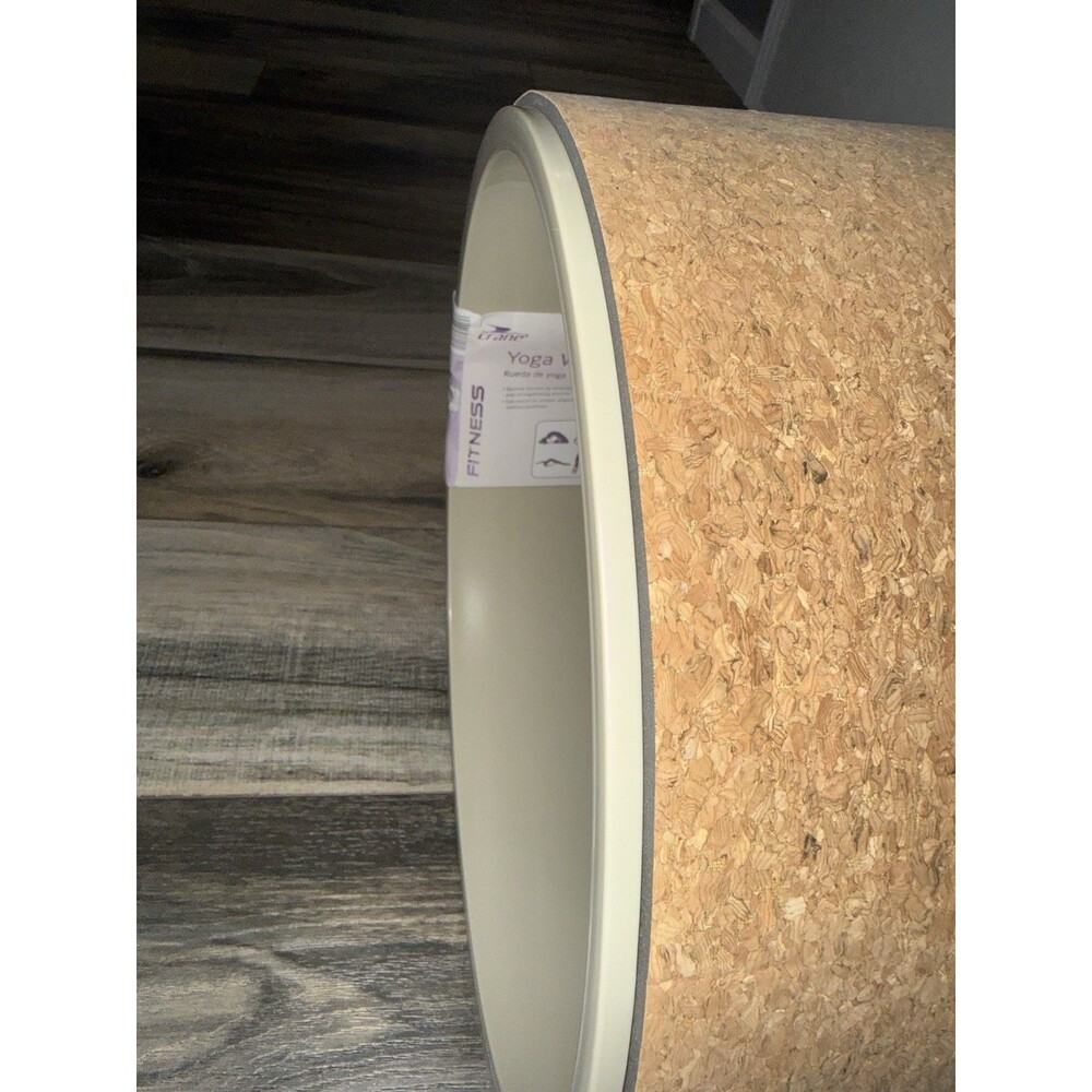 Yoga Wheel 12.5" Diameter 5" Wide Foam Padded Faux Wood Grain for Yoga/Back Pain - Picture 4 of 9